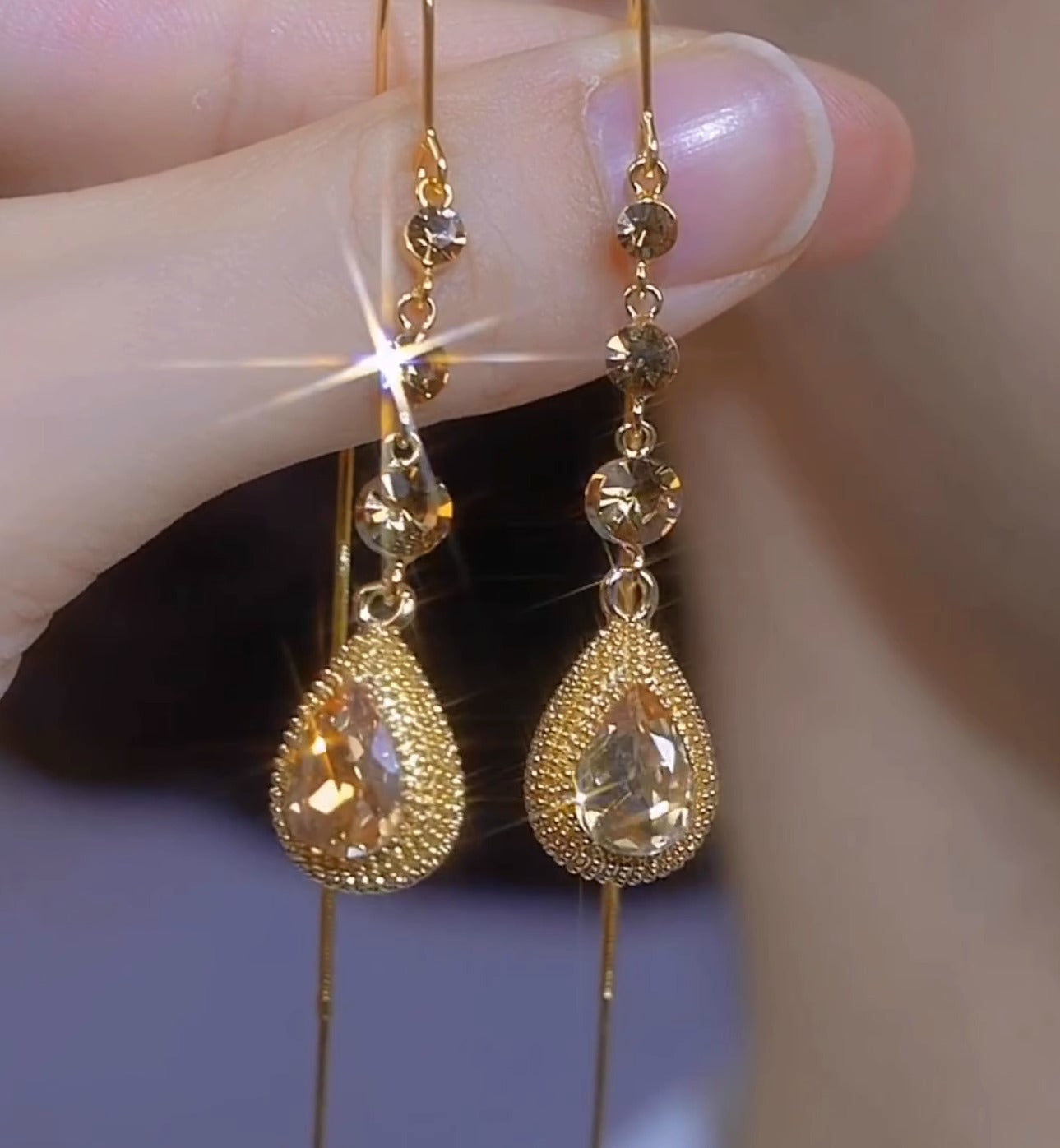 Boucles d'oreilles en forme de goutte d'eau de durian