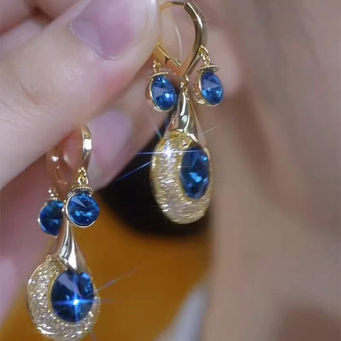 New High-End Luxury Fashion Crystal Earrings Women'S Accessories