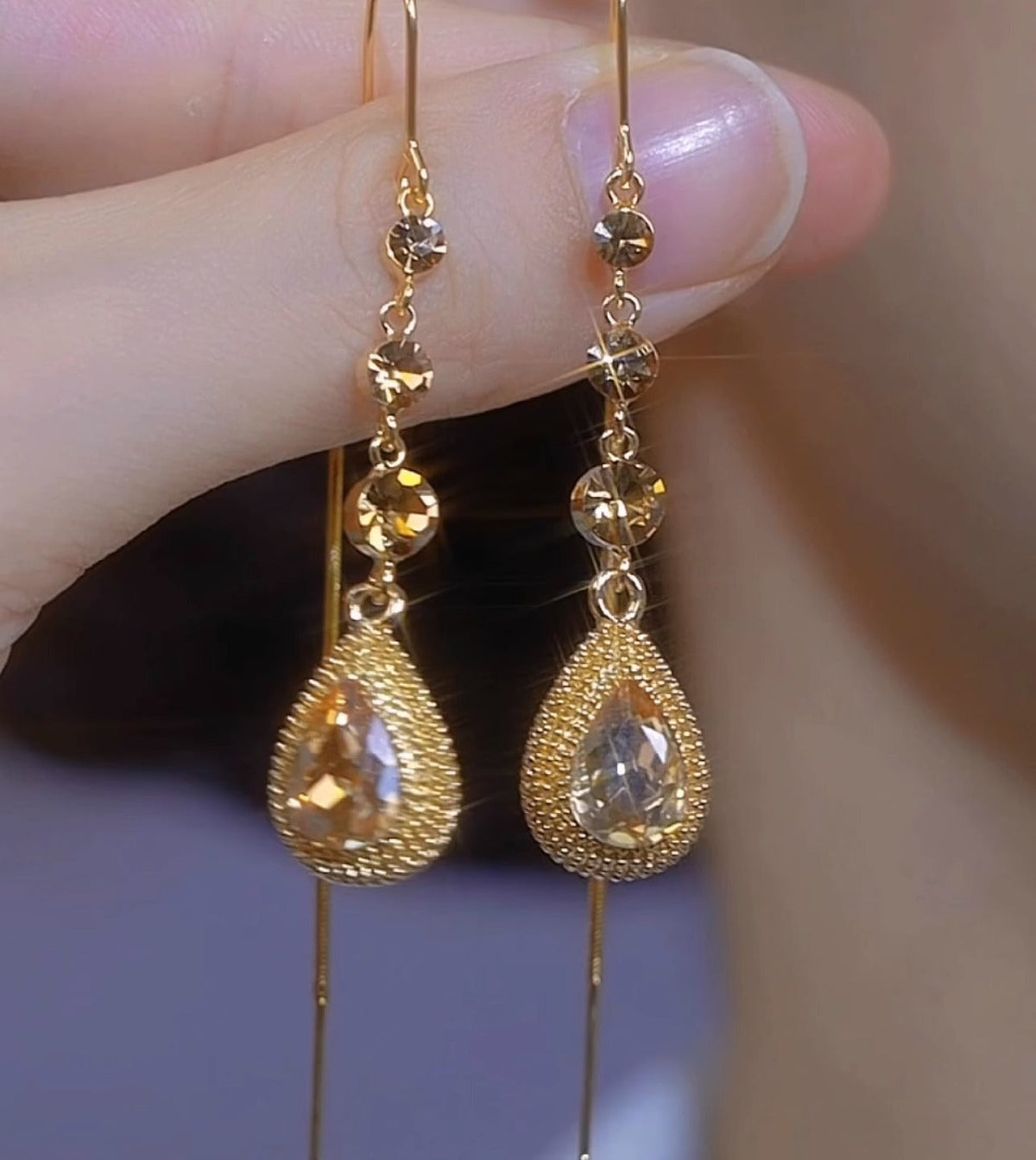Boucles d'oreilles en forme de goutte d'eau de durian