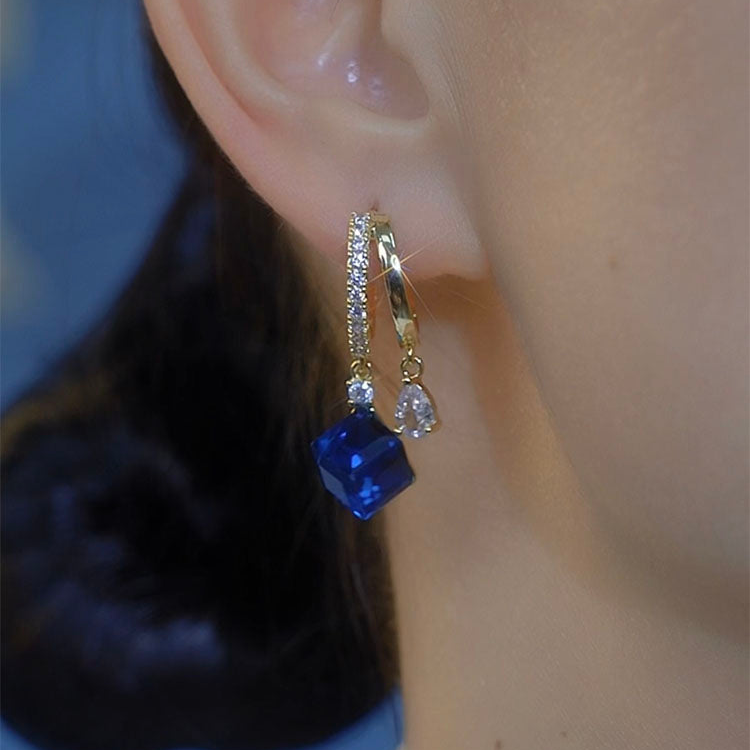 Boucles d'oreilles en cristal bleu - Shayning™✨