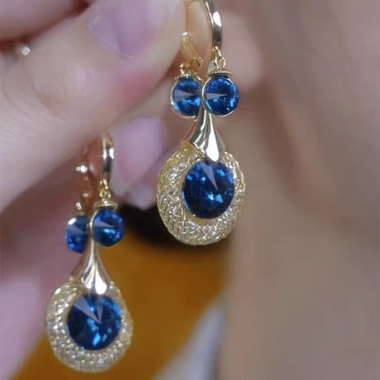 New High-End Luxury Fashion Crystal Earrings Women'S Accessories