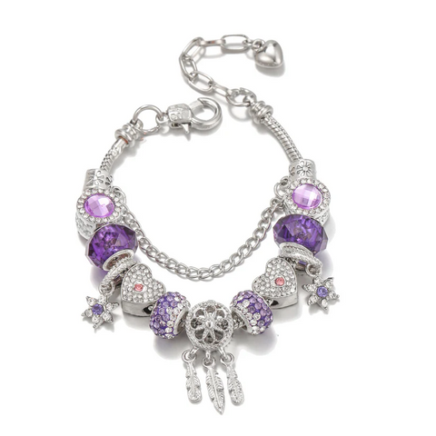 Bracelet attrape-rêves violet, bijoux de Noël, cadeau