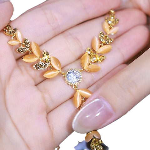 Collier à pompon en zircon , chaîne de pull polyvalente