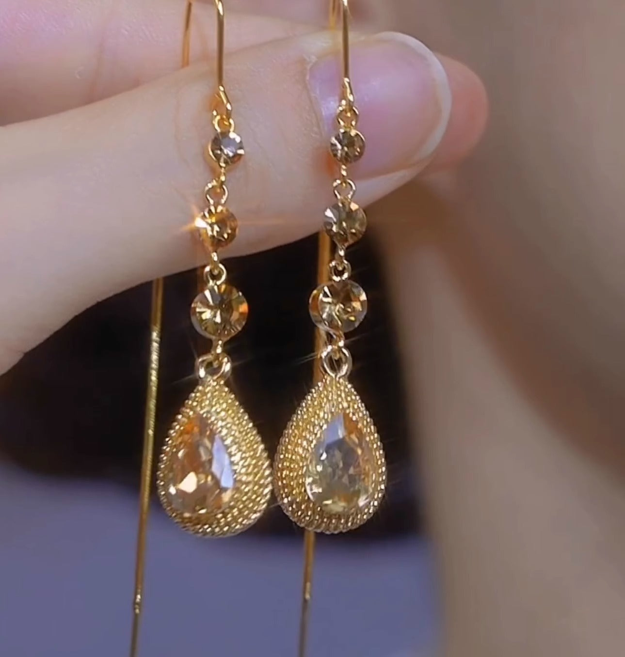 Boucles d'oreilles en forme de goutte d'eau de durian
