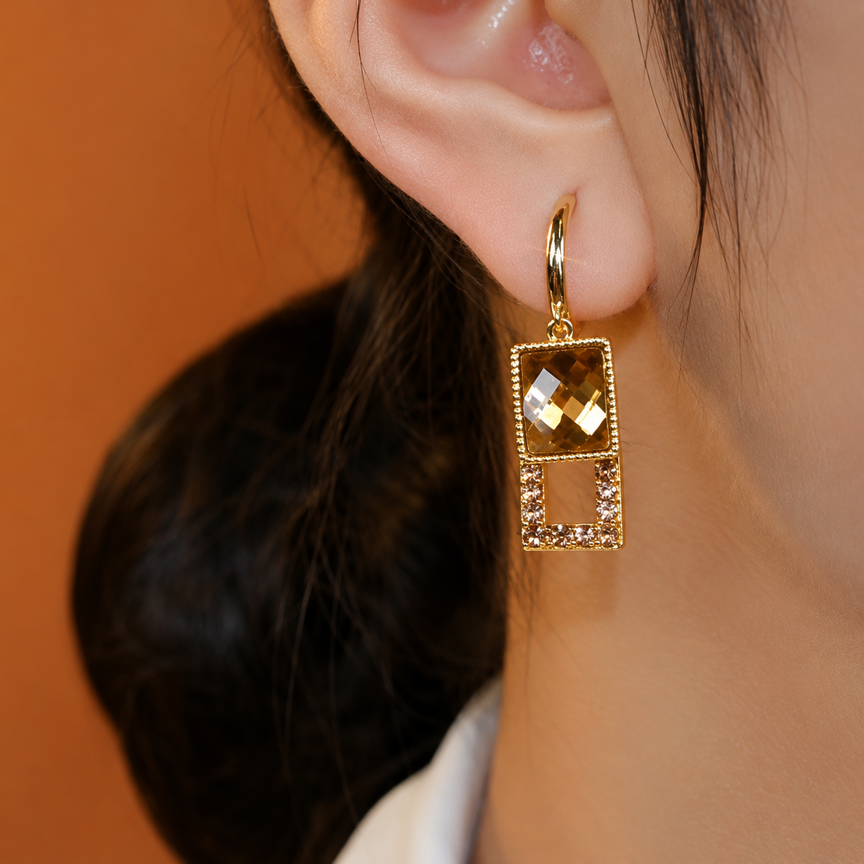 Boucles d'oreilles Carré Praliné - Shayning™ 🟣✨