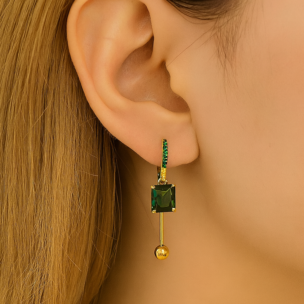 Boucles d'oreilles pendante Purple Divana - Shayning™ ✨