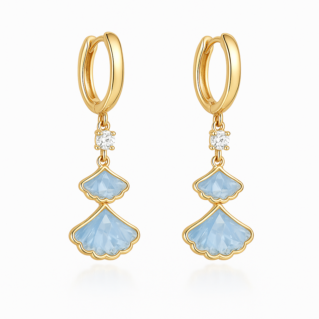 Boucles d'oreilles coquillages pendantes - Shayning™ 🟣✨