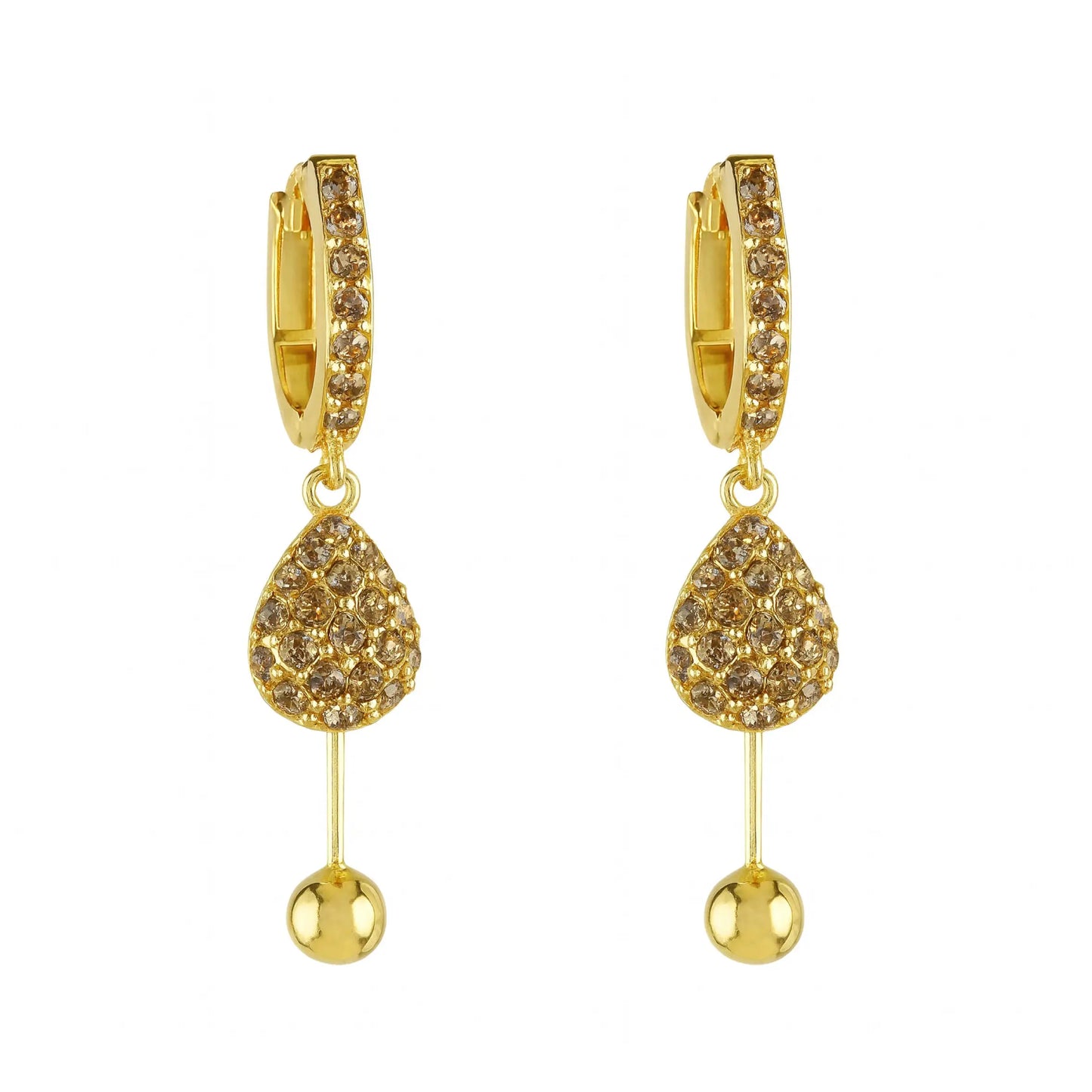Boucles d'oreilles pendante Ophélia Dorée - Shayning™✨