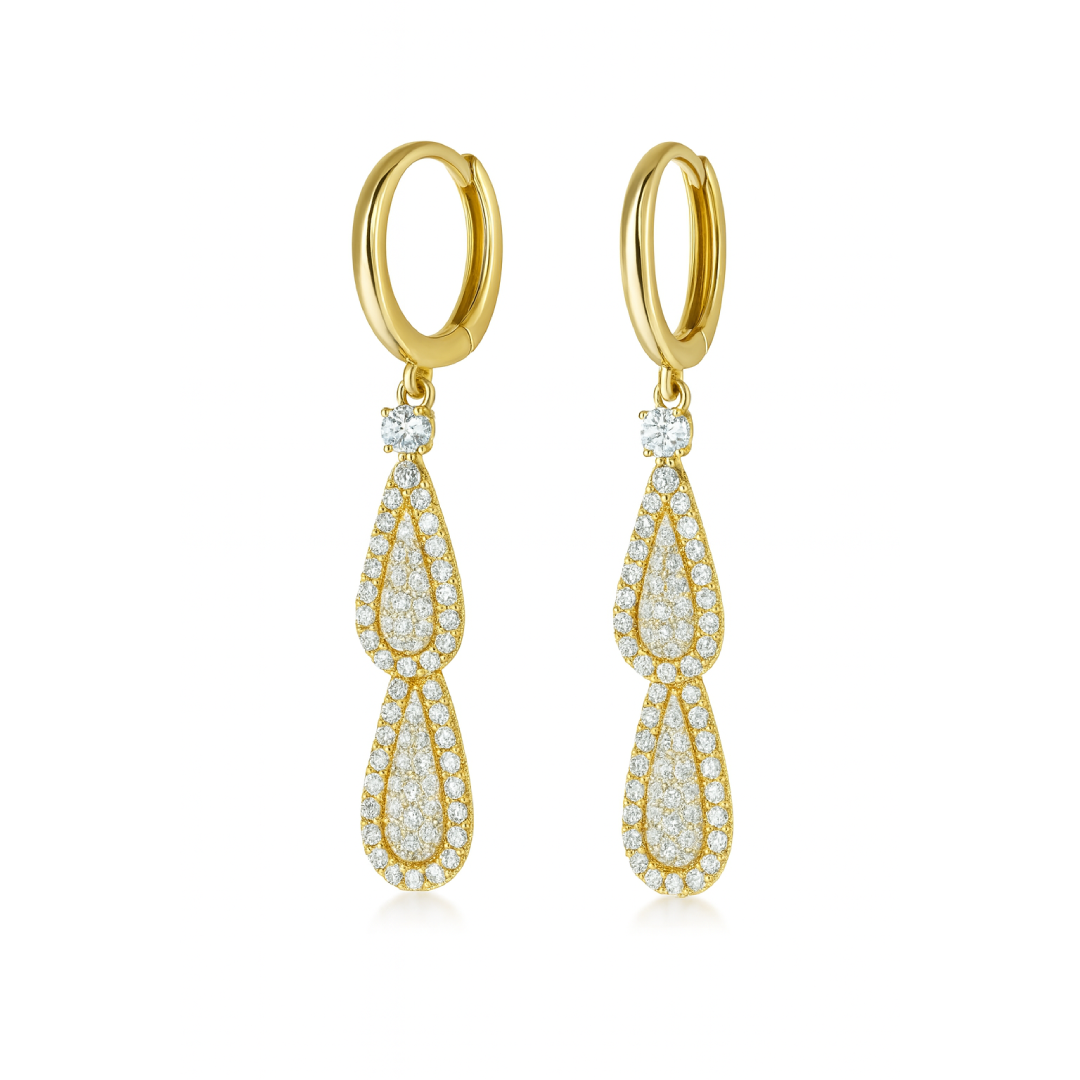 Boucles d'oreilles fantaisie en forme de goutte