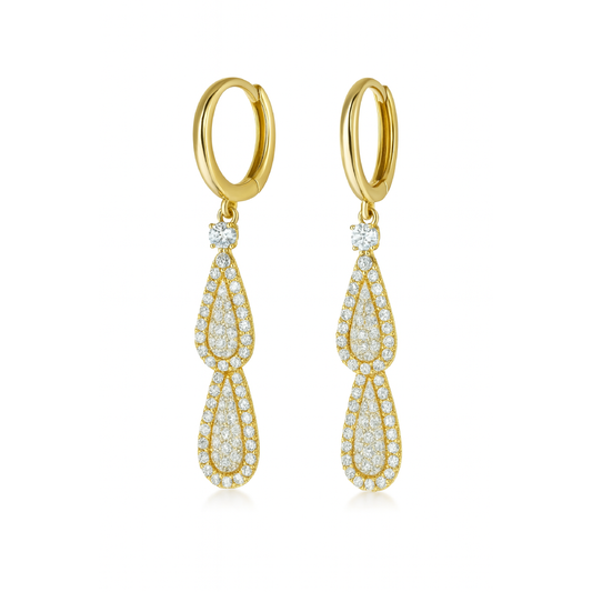 Boucles d'oreilles fantaisie en forme de goutte