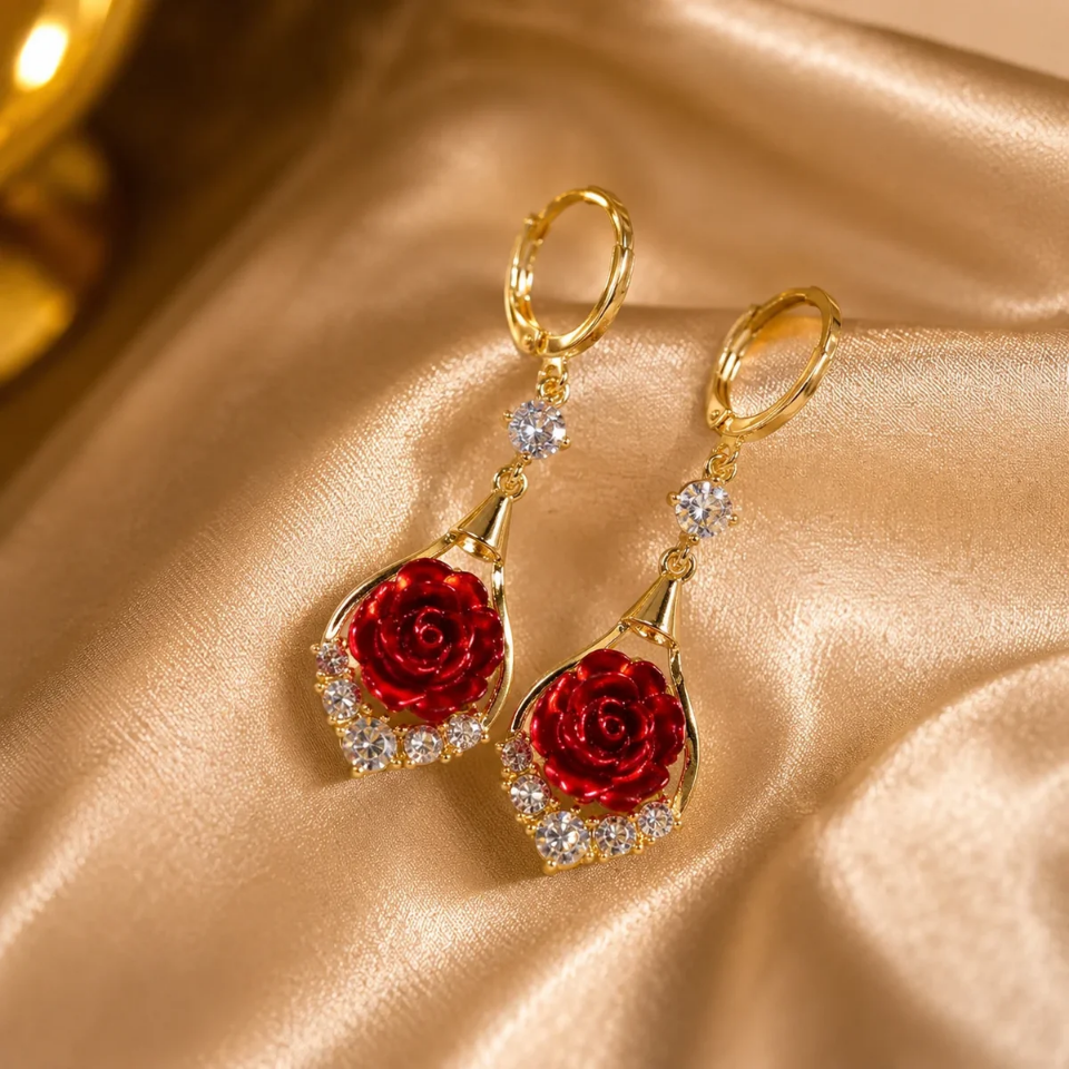 Boucles d'oreilles Rose Éternelle - Shayning™ 🟣✨