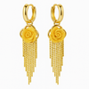 Boucles d'oreilles Fleures à pompons élégantes